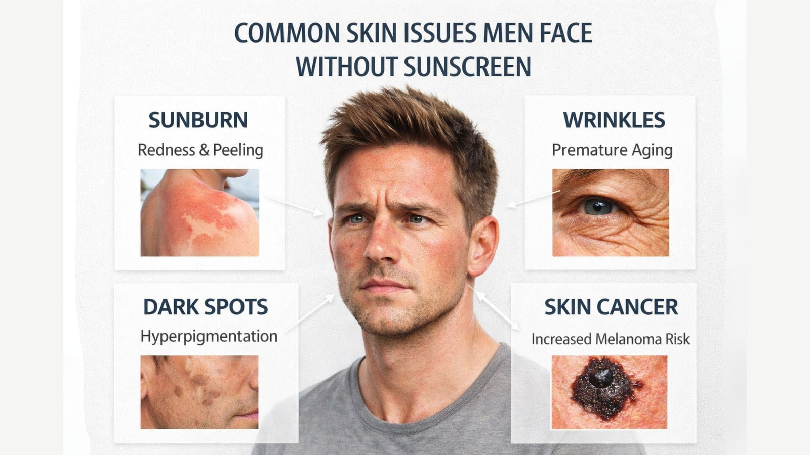 Common Skin Problems Men Face Without Sunscreen - Why Mensense SPF 50 UV Defence Cream Is Essential