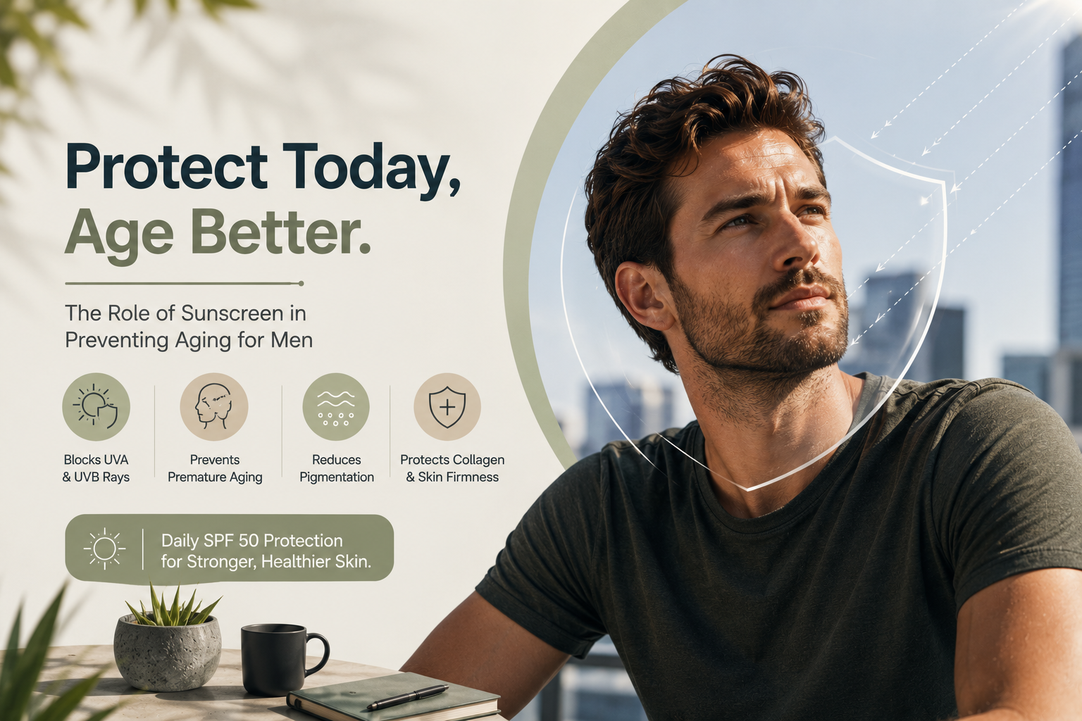 The Role of Sunscreen in Preventing Aging for Men | Mensense
